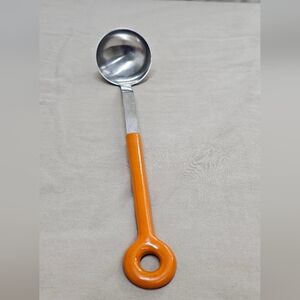 Vintage Mono Ring Germany Orange Handle Stainless Sauce Ladle Peter Raacke MCM